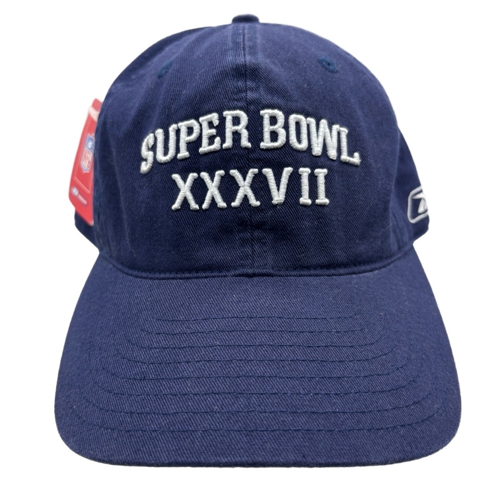 Reebok Super Bowl XXXVII Hat 2003 San Diego California Navy Blue Cap NWT